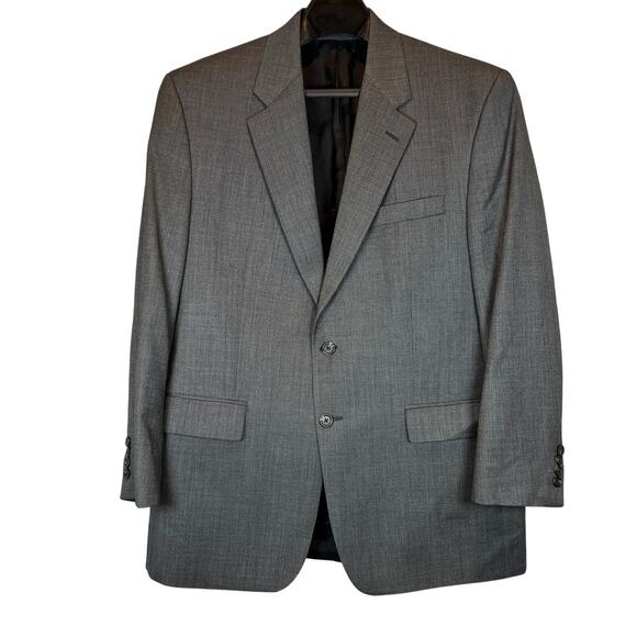 Lauren Ralph Lauren Tweed Blazer Men's 43R 100% Wool Charcoal Gray Suit Jacket - Picture 1 of 7